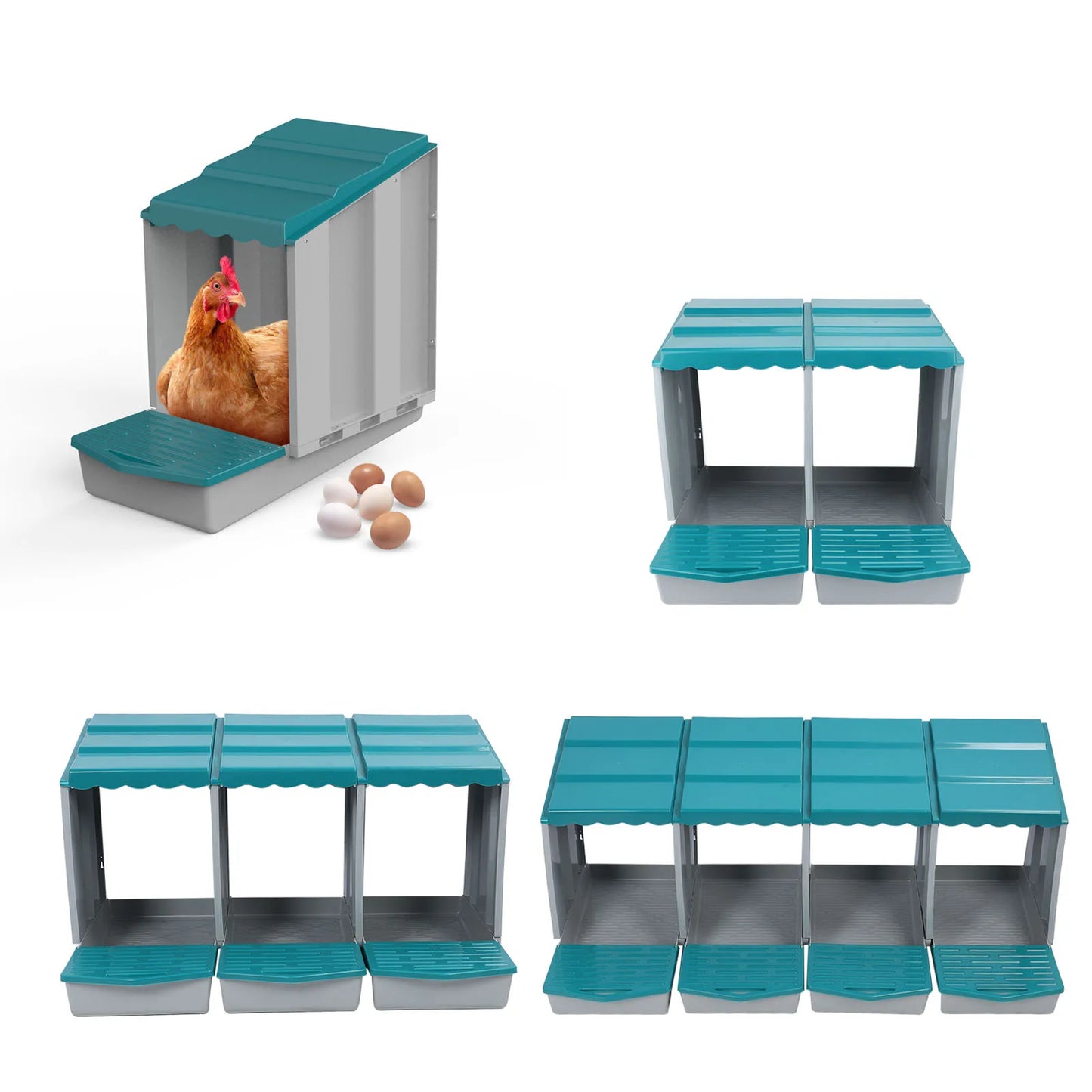 Chicken Nesting Box PP Chicken Egg Laying Box for Hens Ducks Poultry Comfortable Spacious Easy To Clean Chicken Egg Laying Box
