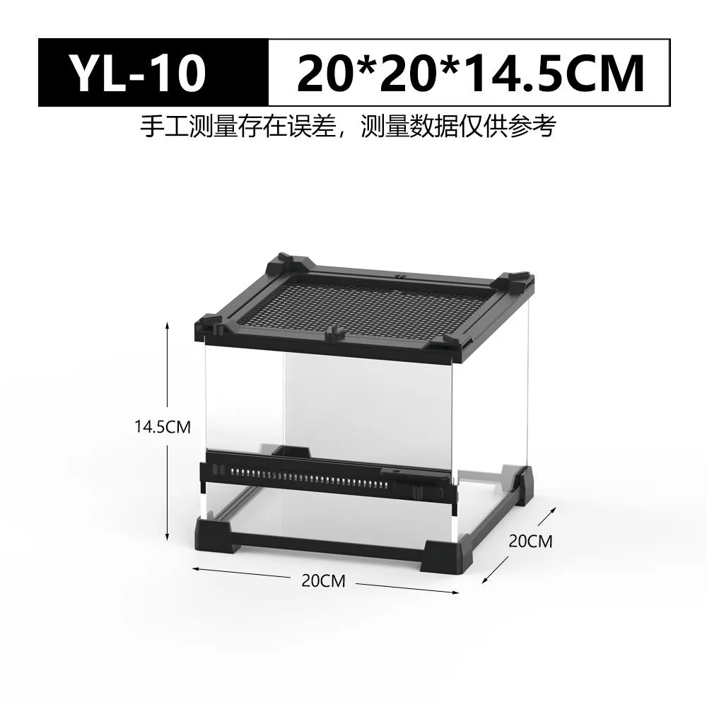 Front Door Rainforest Reptile Terrarium Climbing Breeding Box for Tree Frog Eyeliner Lizard Arboreal Ecological Landscape