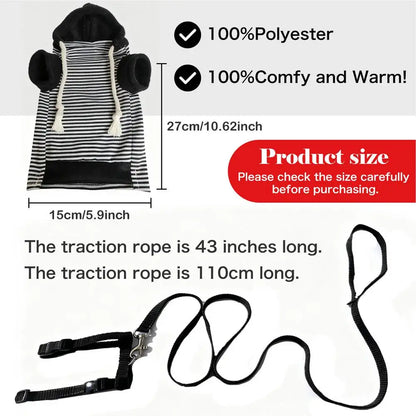 Ferret Sweater Comfortable Soft Hamster Outfits With Harness Small Animal Ferret Sweater For Bunny Squirrels Chinchilla