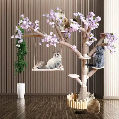 Indoor Simulation Tree for Cat, Large Family Climbing Frame, Pet Training Supplies, Tower Scrapers for Cats, Pet Accessories