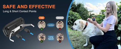 ABBIDOT T60 Dog Training Collar 2 in 1 Strap With E-clicker Electric Shock 4100ft 1250m Waterproof 118 Levels 2024 New Version
