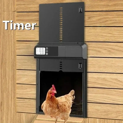 Automatic Chicken Coop Door Induction Electric Metal Intelligent Timing Automatic Opening&Closing Coop Door Farm Management Tool