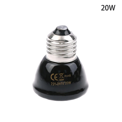 1Pc 220-240V Far Infrared Heating Lamp Black Ceramic E27 Pet Warmer Bulb Brooder Chickens Tortoise Lizard Reptile Light 20-80W