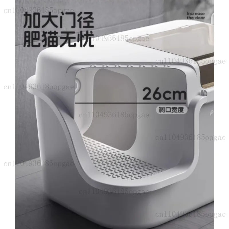 Corridor Cat Litter Box Fully Enclosed Oversized Anti-splash Deodorant Deodorant Flip Cover and Raised Cat Toilet