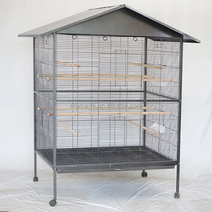 Wrought Iron Cages Breeder Accessories Acrylic Finches Hanging Stand Folding for Birds Decoration Wedding  Large Bird Cage