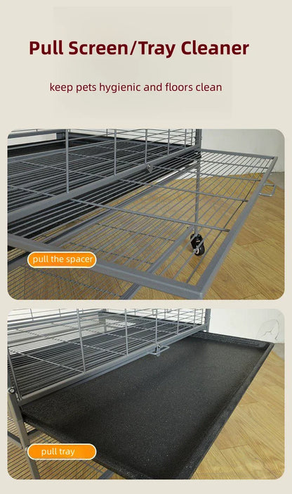 Metal Big Size Large Bird Cages Pet Parrot House Pet Cages Carriers Bird Breeding Foldable Quadrate Bird Cage 80*60*168cm