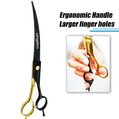 Pet Grooming Scissors   7inch Right and Left Hand Curved Scissors For Dog Grooming