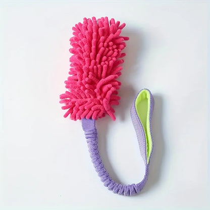 Durable Dog Toys for Aggressive Chewers - Soft Plush Pulling Rope Chew Toy with Sturdy Handle, Interactive Teeth Cleaning Toy