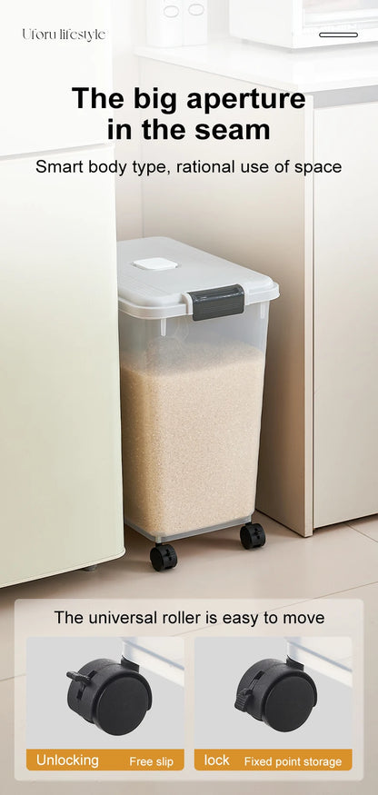Rice bucket Household flour storage tank sealed against insects and moisture food-grade rice storage box Rice box