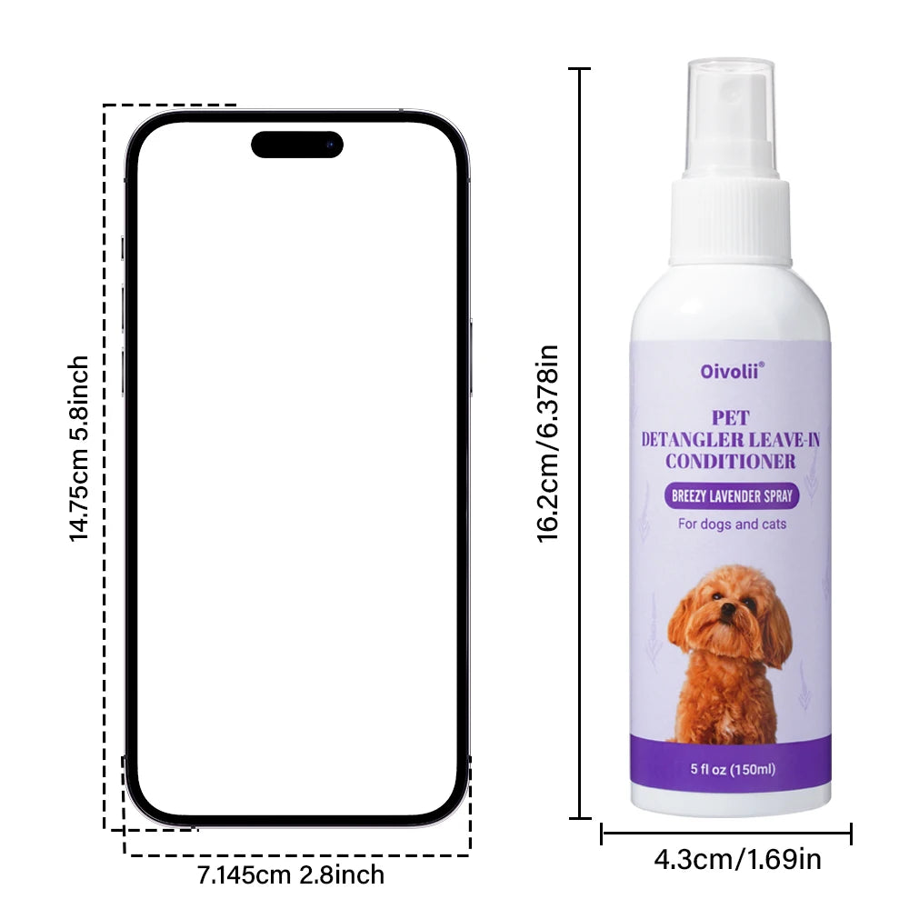 Pet Softness Solution Spray Lavender Essence Deep Cleaning Nourishing Shiny Coat for Dogs Cats
