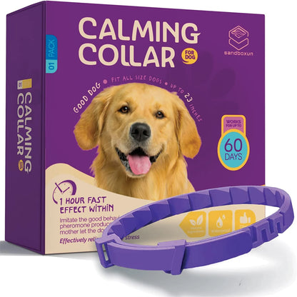 Pet Calm Collar Neck Strap Plastics Cat Dog Soothe Collar Adjustable Relieve Anxiety Remove Restlessness Protection Pet Supplies