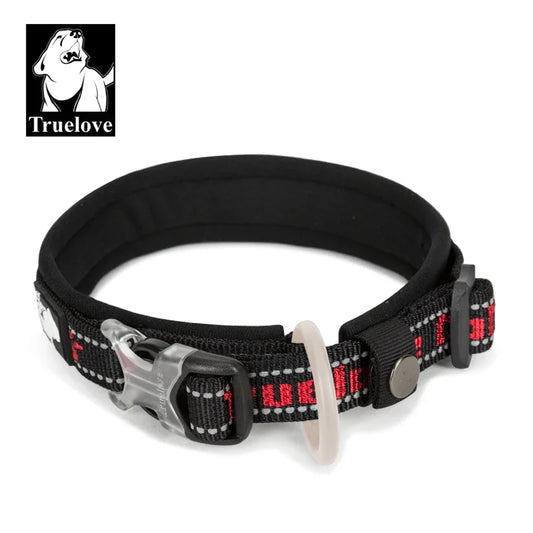Truelove Pet Dog Collar Nylon  and Reflective Materials Widened and Comfortable Version Suitable for Dogs of All Sizes TLC50121