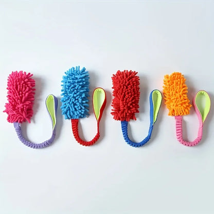 Durable Dog Toys for Aggressive Chewers - Soft Plush Pulling Rope Chew Toy with Sturdy Handle, Interactive Teeth Cleaning Toy