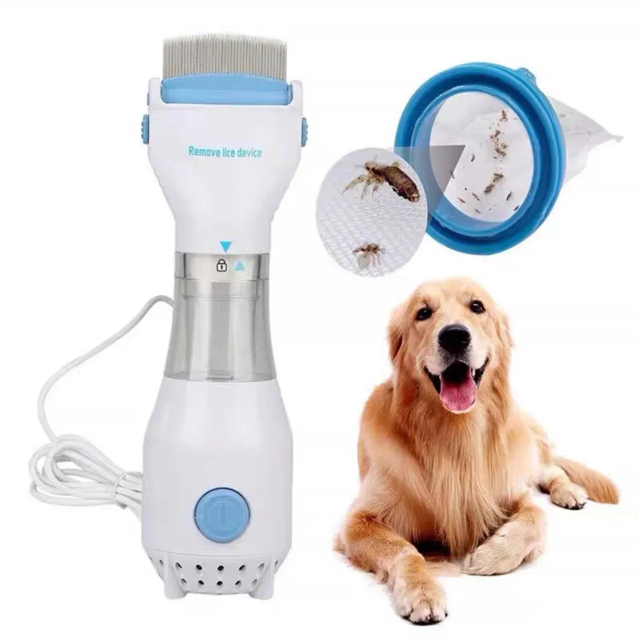 Pet Electric Lice Grabber Comb Multifunctional Physical Flea Removal Killer Brush Lice Remover Comb for Cats Dogs Hair Cleaner
