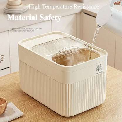 Moisture Proof Rice Dispenser 5KG/10KG Rice Bucket Kitchen Organizer Pet Food Storage Container Cereal Jar Caixa Organizadora