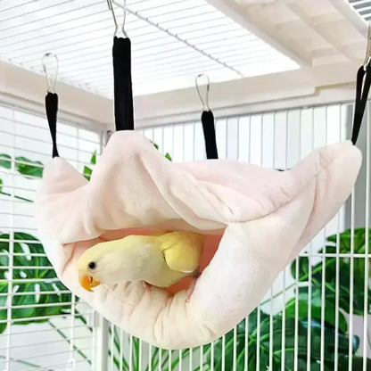 Pet Bird Parrot Hangable Cages Warm Hammock Hut Tent Warm Durable Wear-resistant Hanging Cave Sleeping Hatching Cage Decoration