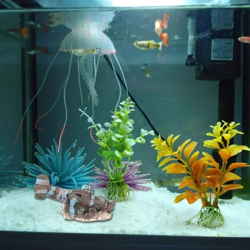 1PC Mini Resin Craft Fish Tank Plane Artificial Plane Wreckage Decor Aquarium Landscape Ornament