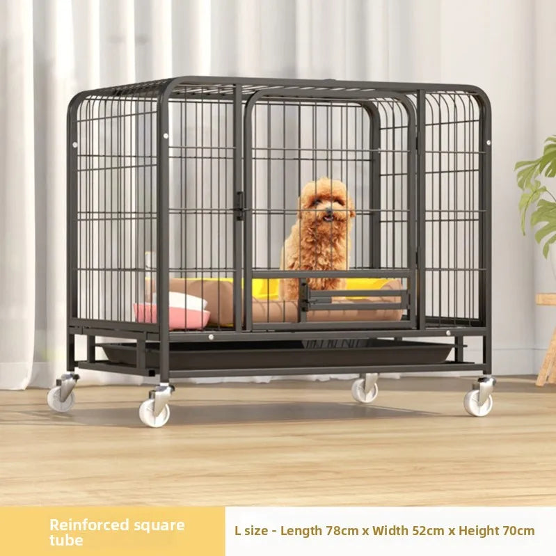Indoor Large Medium Dog Cage with Toilet Pet Dog House Fence for Samoyed Labr Dog Cages Kennels And Run Outdoor Supplies