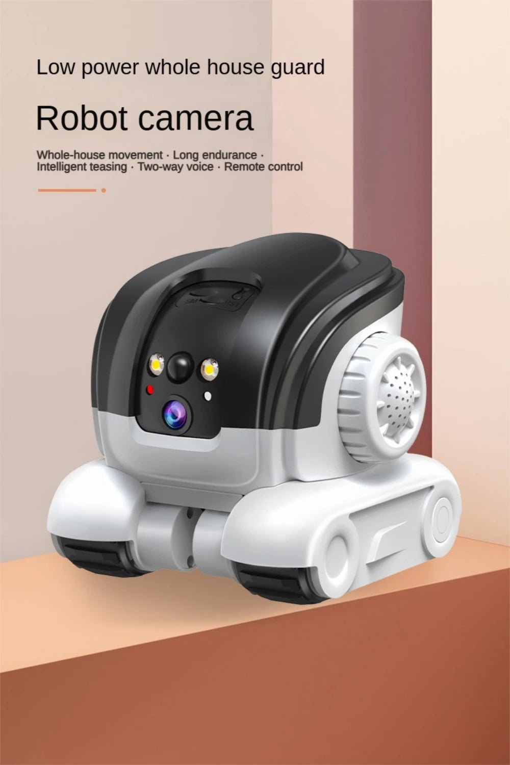 360 Degree Rotating Pet Camera with Two Way Talk Function and Night Detection Robot Cameras for Home Security
