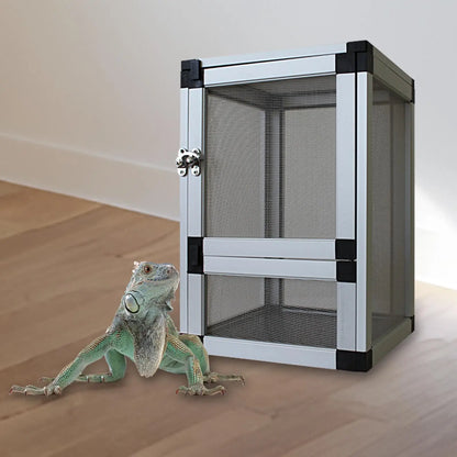 Air Screen Cages Storage Portable Reptile Cage Reptiles Habitat Breeding Box for