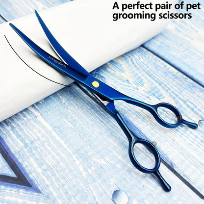 Pet Grooming Scissors   7inch Right and Left Hand Curved Scissors For Dog Grooming