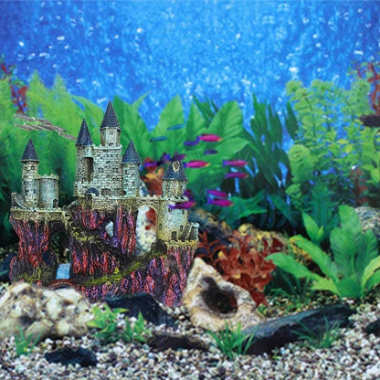 Aquarium Decoration Antique Castle Safe for Freshwater and Saltwater Fish Tank