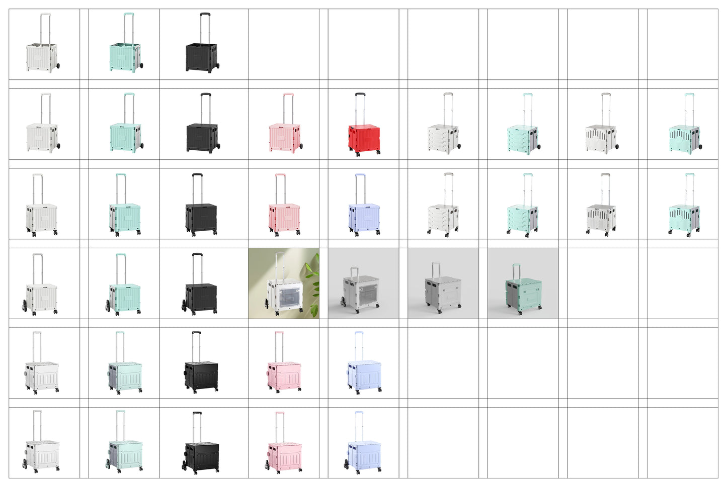 Plastic Foldable Pet Stroller Garden Camping Hand Trolley Carts Utility 4 Wheels Market Storage Mobile Alloy Rod Shopping Cart
