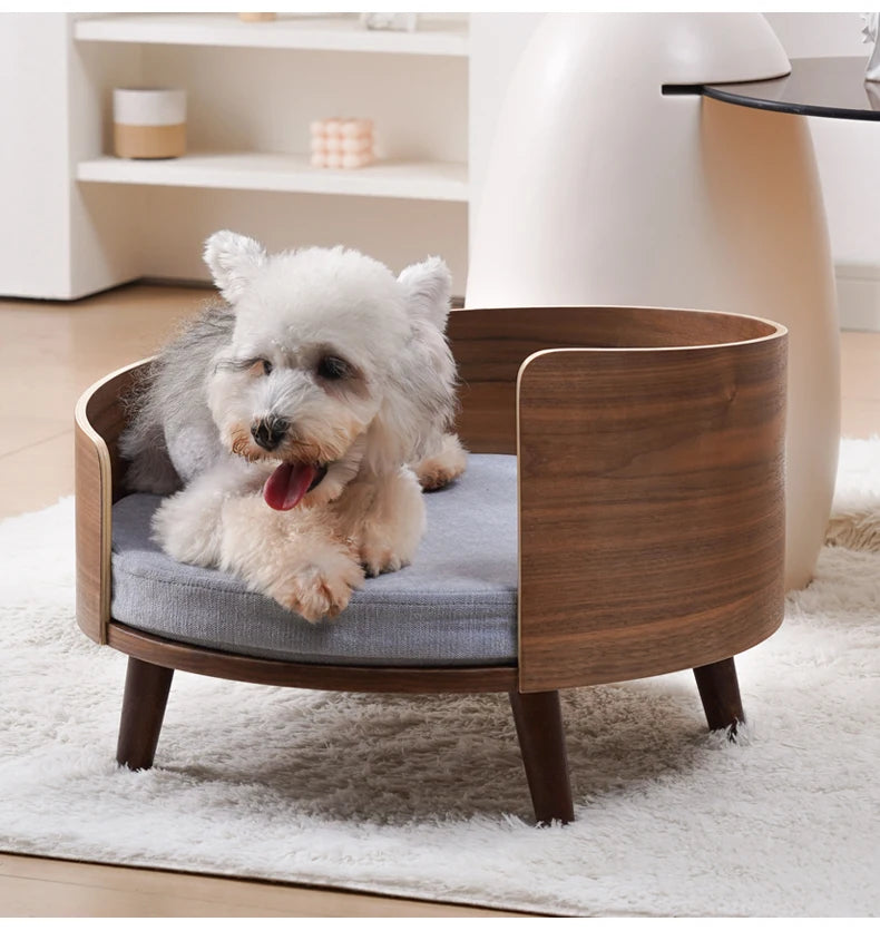 Solid wood pet nest, sofa cat t, dog bed can be dismantled and washed, small and medium-sized pets can sleep in cat bed in all