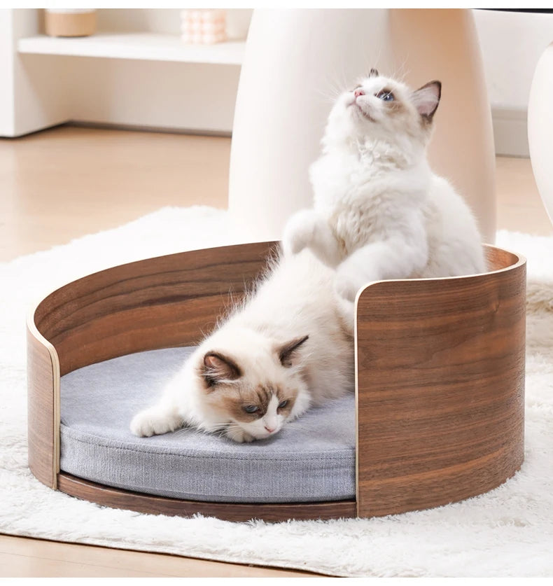 Solid wood pet nest, sofa cat t, dog bed can be dismantled and washed, small and medium-sized pets can sleep in cat bed in all