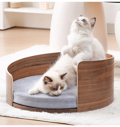 Solid wood pet nest, sofa cat t, dog bed can be dismantled and washed, small and medium-sized pets can sleep in cat bed in all