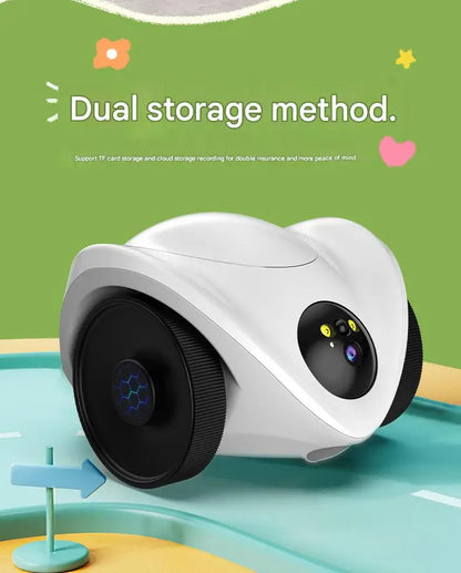 Whole House Mobile Walking Robot with Security Smart Camera for Specific Pet Monitoring & Playing With Remote Laser & Feeding