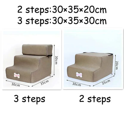 Hot Dog House Dog Stairs Pet 3 Steps Stairs for Small Dog Cat Pet Ramp Ladder Anti-slip Removable Dogs Bed Stairs Pet Supplies