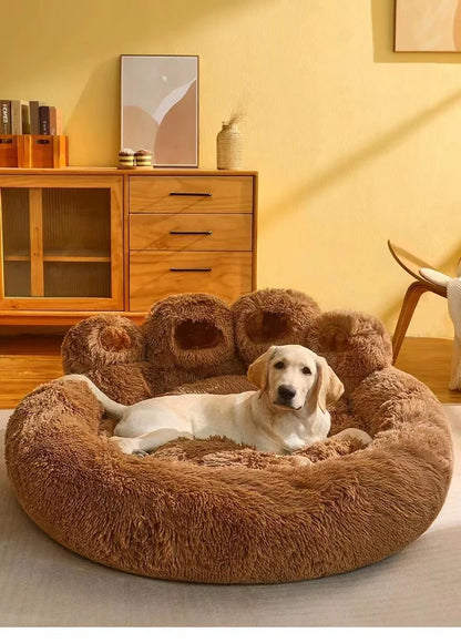 1Pcs Kennel Winter Warm Medium and Large Dog Corgi Golden Retriever Dog Bed Velvet Sofa Sleeping Mat Four Seasons Pet Products