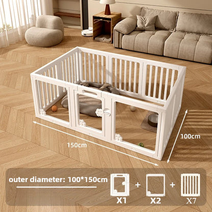 DIY Free Combination Dog Fence Transparent Indoor Acrylic Dog Playpen Splicing Isolation Pet Fences Household Small Enclosure