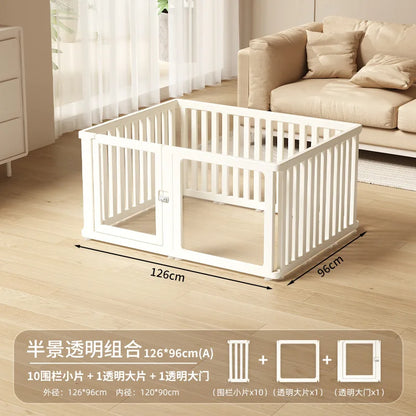 ‌Transparent Acrylic Dog Playpen Safety Pet Fence Non-Scratch Durable Kennel Easy-Clean Indoor House Removable Panels