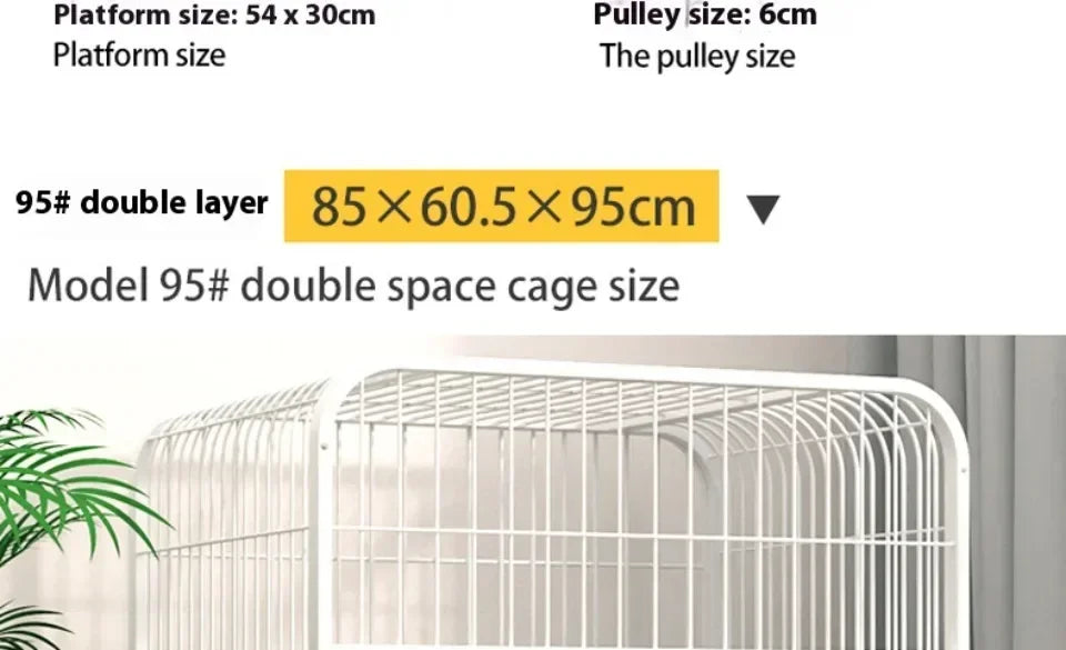 Window Openable Mesh Cat Cages Creative Pet Villa Duplex Luxury Cat Dog House Durable Metal Pet Room Modern Minimalist Doghouse