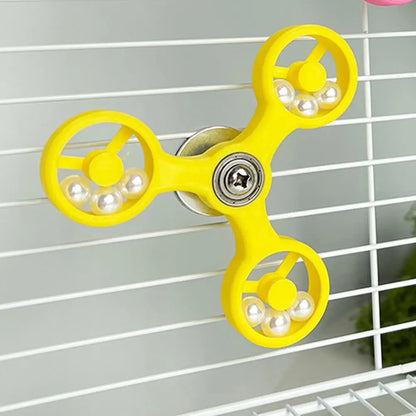 Bird Enrichment Activity Toys Boredom Relief Spinner Wheel windmill bird cage accessories for gnawing and biting