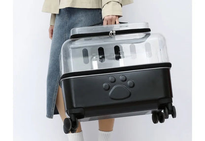 Portable Dog Strollers Carriers Travel Luxury Transparent Cats Strollers Cheap Outdoor Small Medium Suitcase Pets Supplies