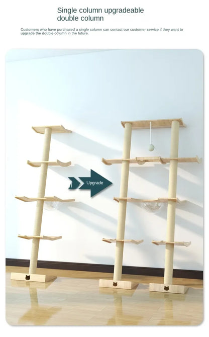 Luxury Large Cat Trees & Towers Wood Scratching Post for Cat Toys Gym Hiding House Sleeping Pad Cooling Pad Pets Stuff Products