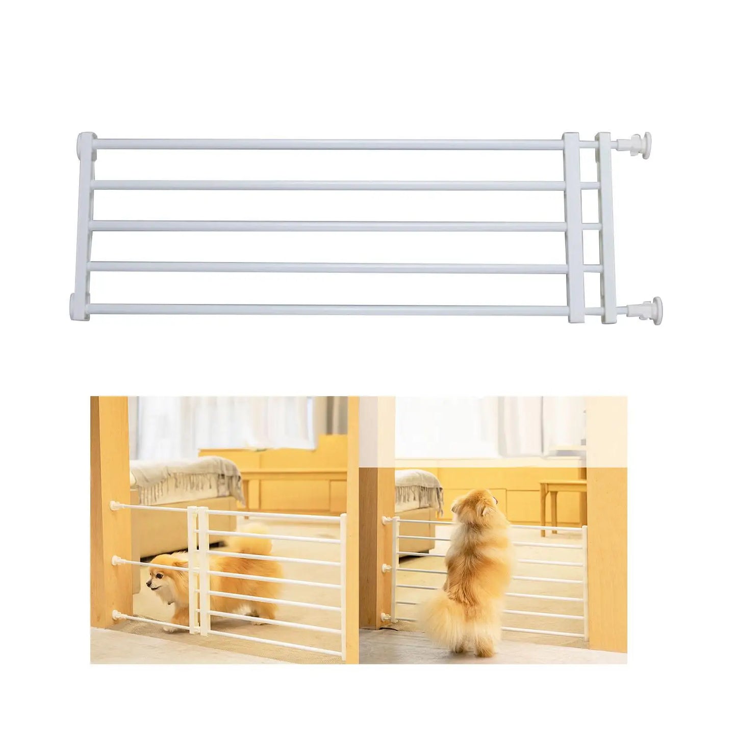 Retractable Pet Dog Gate Expandable Protection Barrier Hallways Stairs Lawn