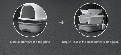 Extra Large Odor-proof Cat Litter Box Fully Enclosed Cat Toilet Foldable Storage Drawer-style Cat Litter Box Pet Supplies