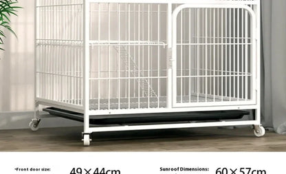 Window Openable Mesh Cat Cages Creative Pet Villa Duplex Luxury Cat Dog House Durable Metal Pet Room Modern Minimalist Doghouse