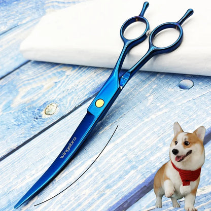 Pet Grooming Scissors   7inch Right and Left Hand Curved Scissors For Dog Grooming