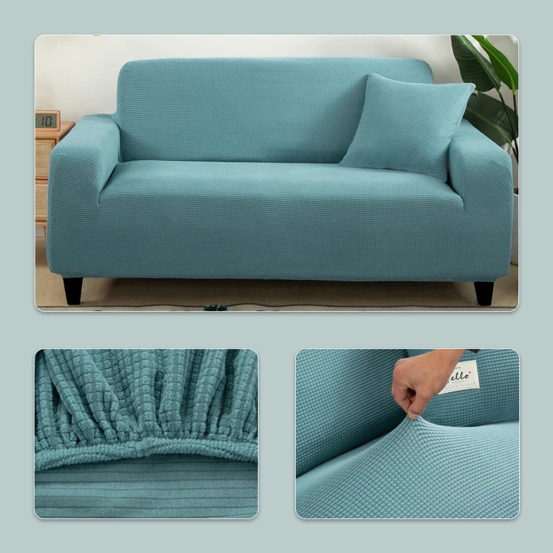 Jacquard Sofa Cover Couch Cover Sofa Cover Elastic Soft Versatile Furniture Protection Cover Pet Proof Living Room Household Use
