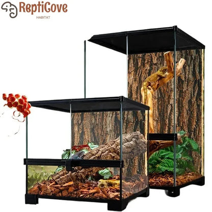 Professional glass reptile terrarium for chameleon,lizard,and snake,suitable for horned frog and water turtle,clear ventilation