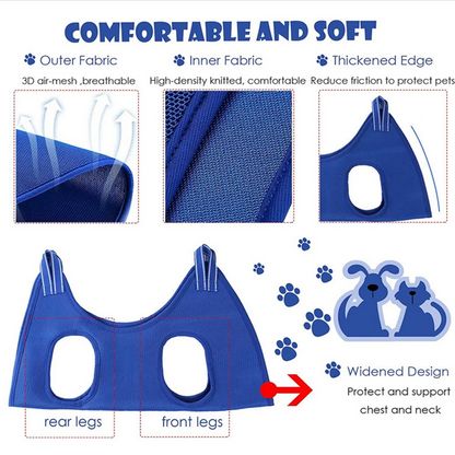 ABKJ-Dog Cat Grooming Nail Cutting Hammock Anti Scratch Fixed Bag Bath Trimming Restraint Bag Pet Hanging Supplies