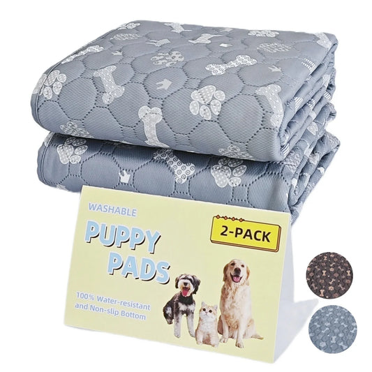 2pcs Large Pet Dog Pee Pads, Rosa Rink Washable Sleep Play Pad, Reusable Dogs Puppy Pads Pet Training Pads for Dogs winter