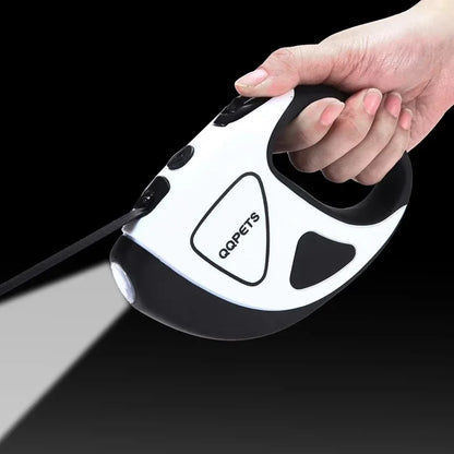 Pet Dog Retractable Leash With LED Shining 3m 5m Automatic Stretching Dog Hand Holding Fiber Rope Pet Supplies Leashes