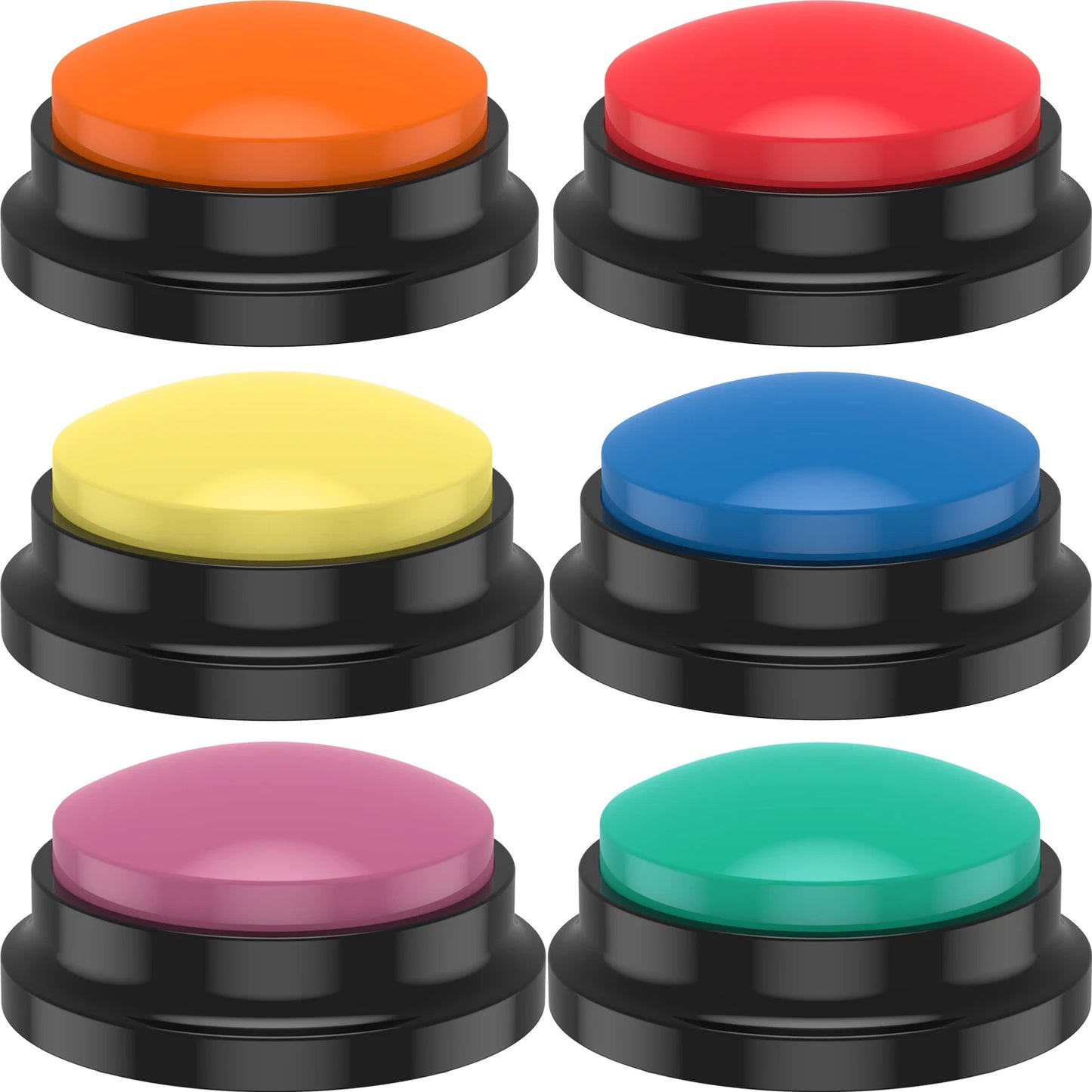 4/6 Pcs Dog Communication Buttons with Nonslip Mat Voice Recording Button for Pet Training Buzzer 30 Second Record Playback