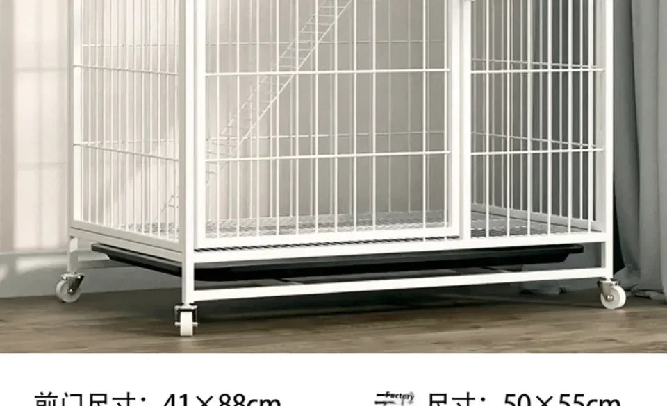 Window Openable Mesh Cat Cages Creative Pet Villa Duplex Luxury Cat Dog House Durable Metal Pet Room Modern Minimalist Doghouse